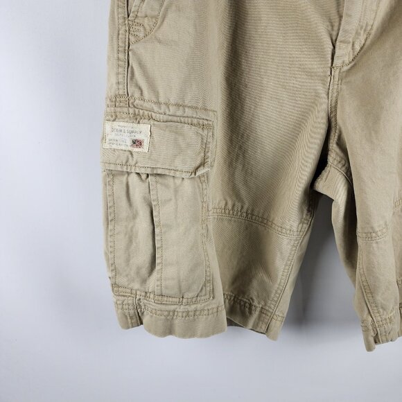 Denim & Supply Ralph Lauren Shorts Mens 36x11 Beige Vintage Cargo Shorts - Picture 3 of 9